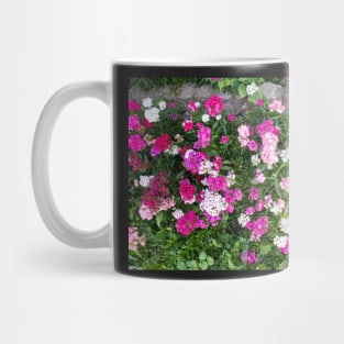 Natural background with pink flowers Mug